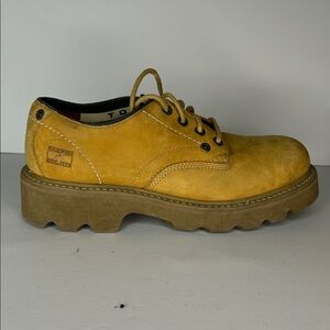 Tommy Hilfiger Yellow Suede Derby Shoes